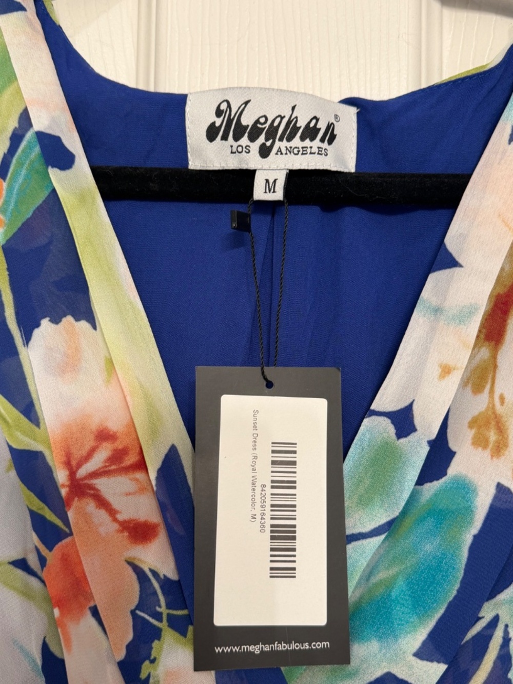 Meghan Los Angeles Tropical Sunset Dress - Size M - Picture 6 of 6